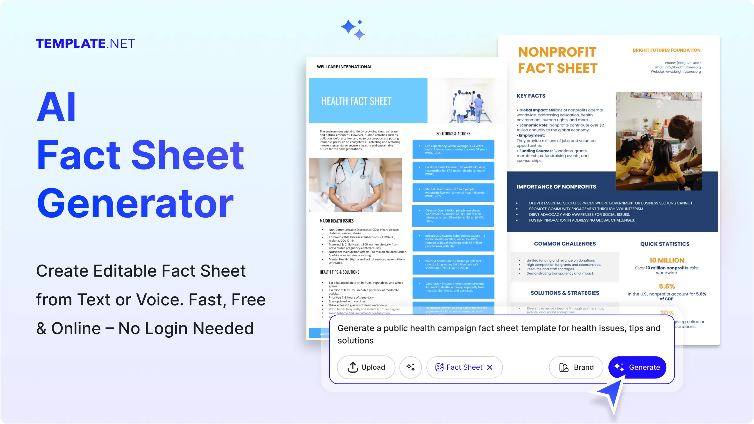 Free AI Fact Sheet Generator, Online Business Fact Sheet Maker Tool